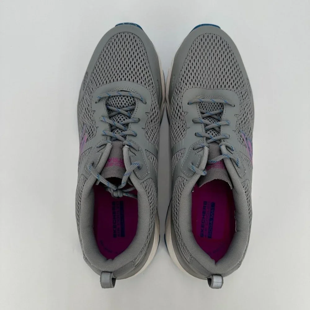 Skechers Max Cushioning Elite Trail Running Shoes sz 9.5 Gray/Magenta 129147 NEW